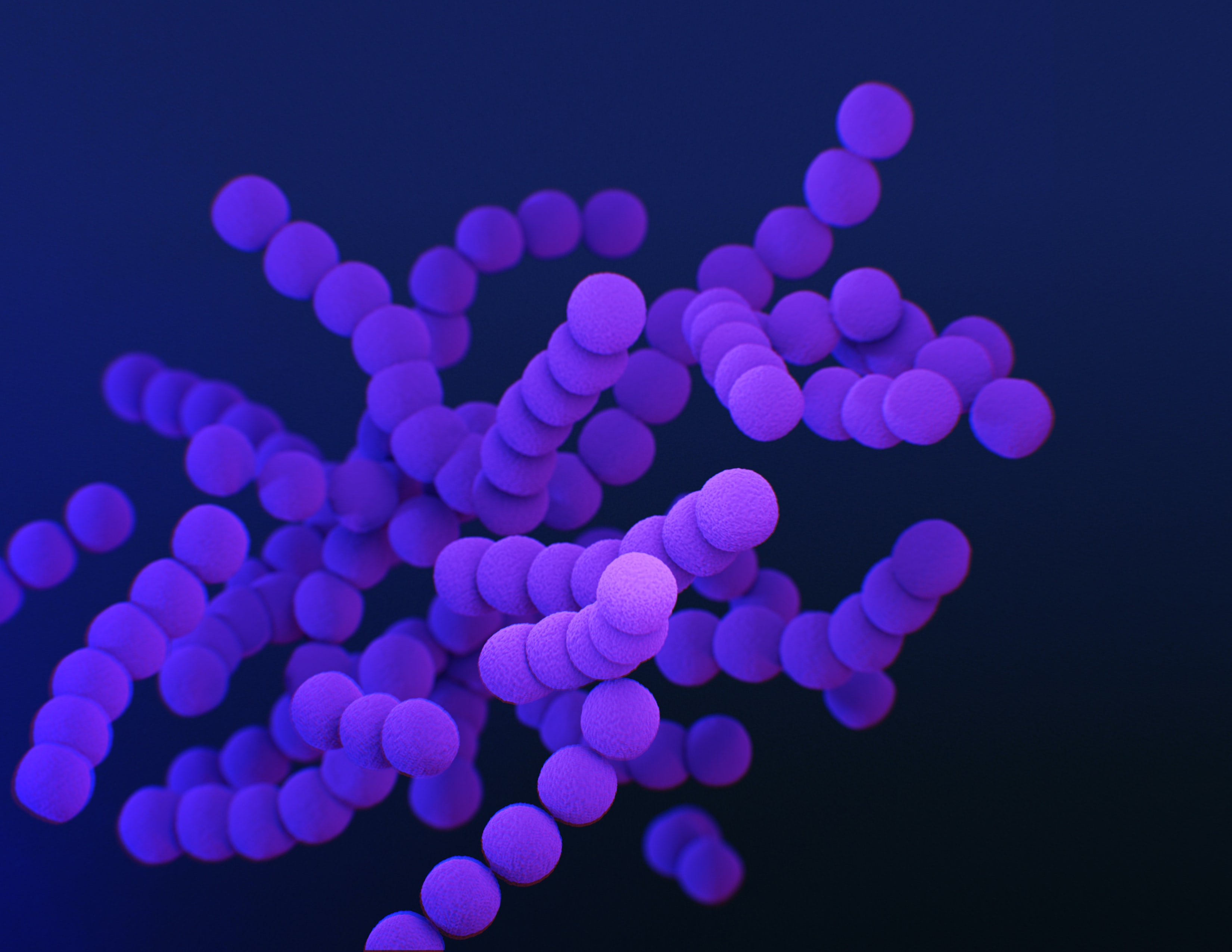 purple dots representing molecules