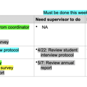 weekly mapping sheet