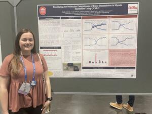 Emily presenting her poster at BPS
