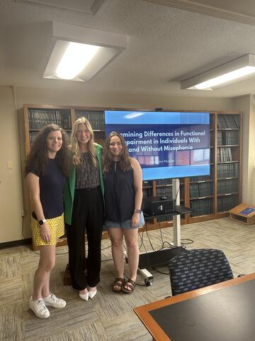 Madeline with Dr. Dixon and Allie Freshley at her thesis defense. 