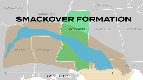Map of the Smackover Formation
