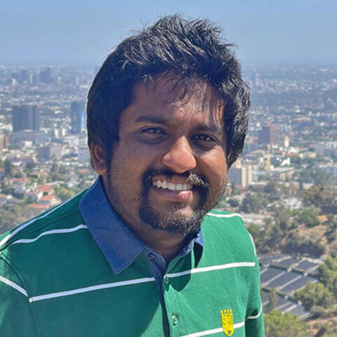 A male graduate student