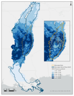Groundwater level prediction of the Mississippi River Valley Aquifer (MRVA) for April 2013.