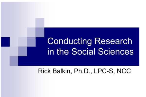 Conducting Research in Social Sciences
