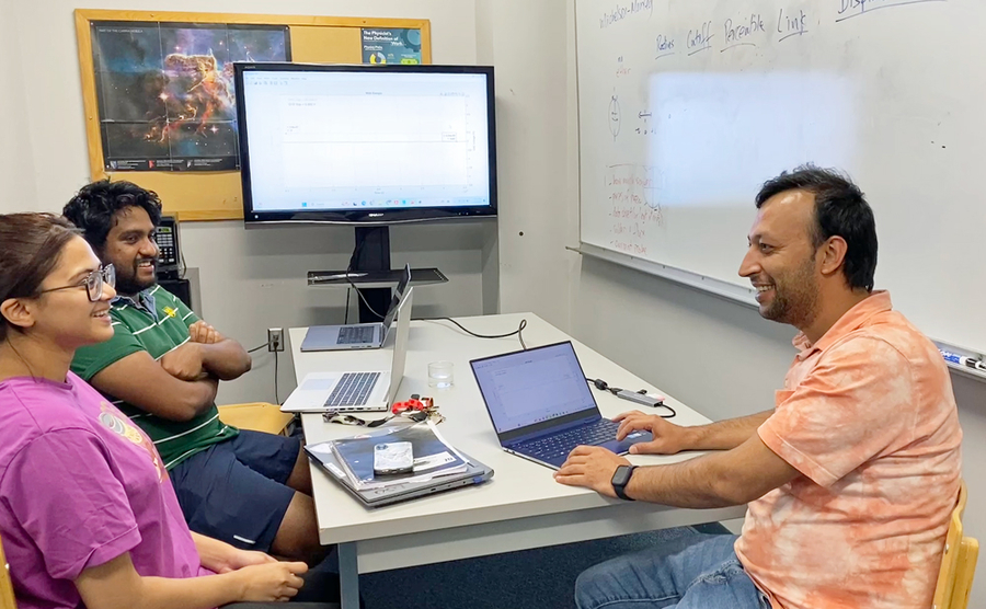 A group of scientists meeting